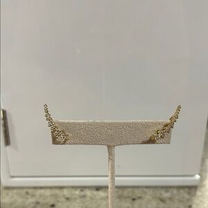 Stella & Dot Gold Rhinestone Climber Women's Earrings